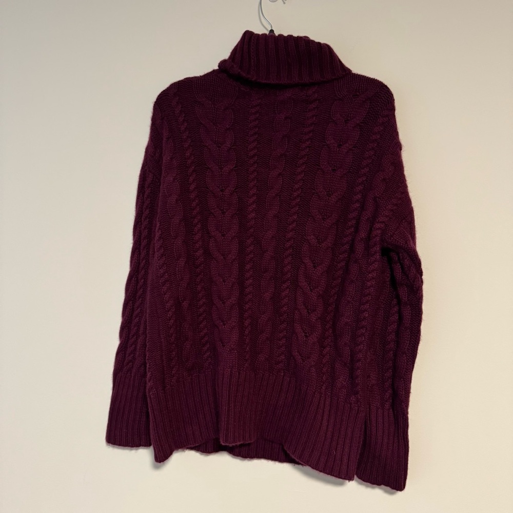 Banana Republic Fuchsia Turtleneck Merino Wool/Cashmere Sweater - Picture 8 of 11